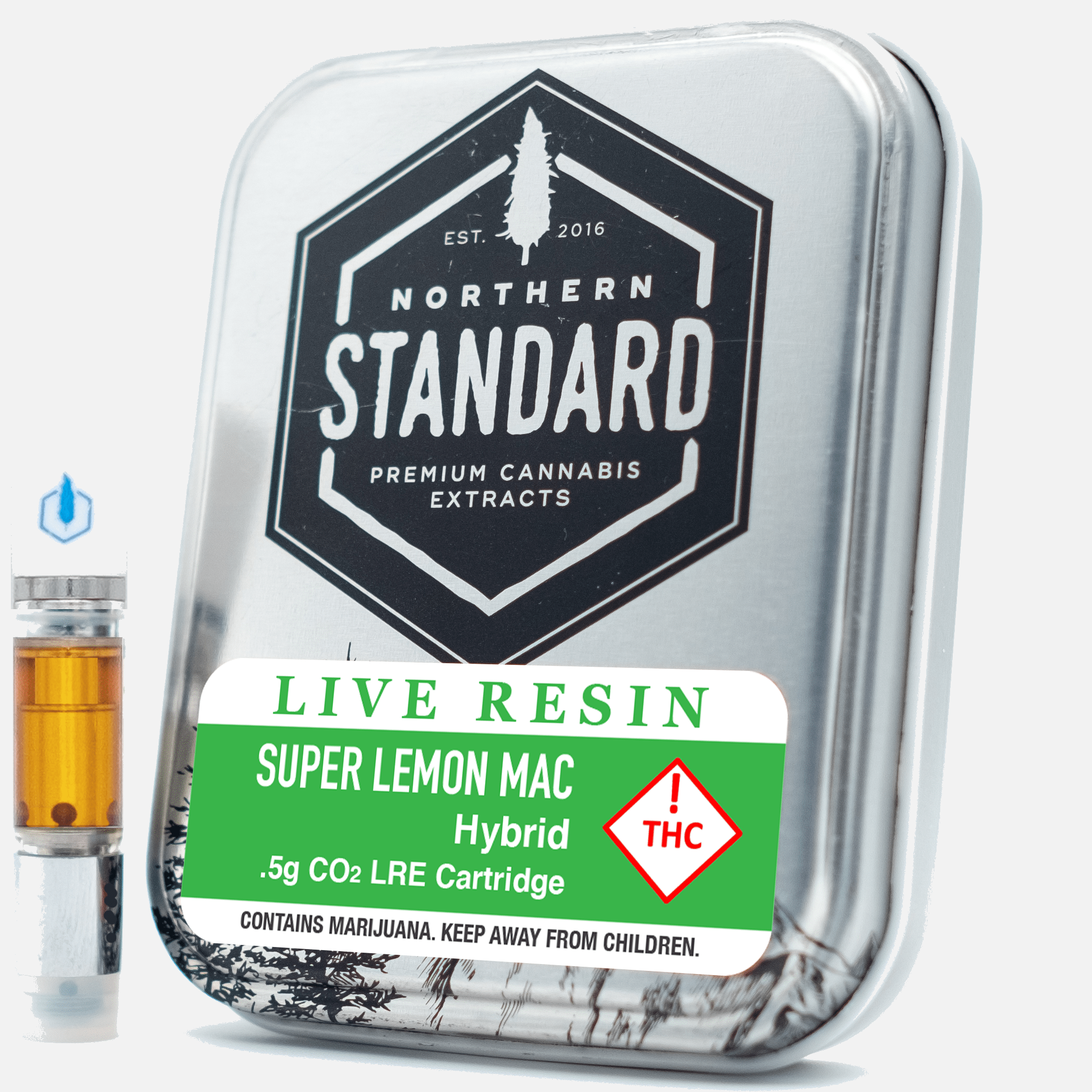 Super Lemon MAC 0.5g: THC CO2 Live Resin Vape Cartridge, Colorado